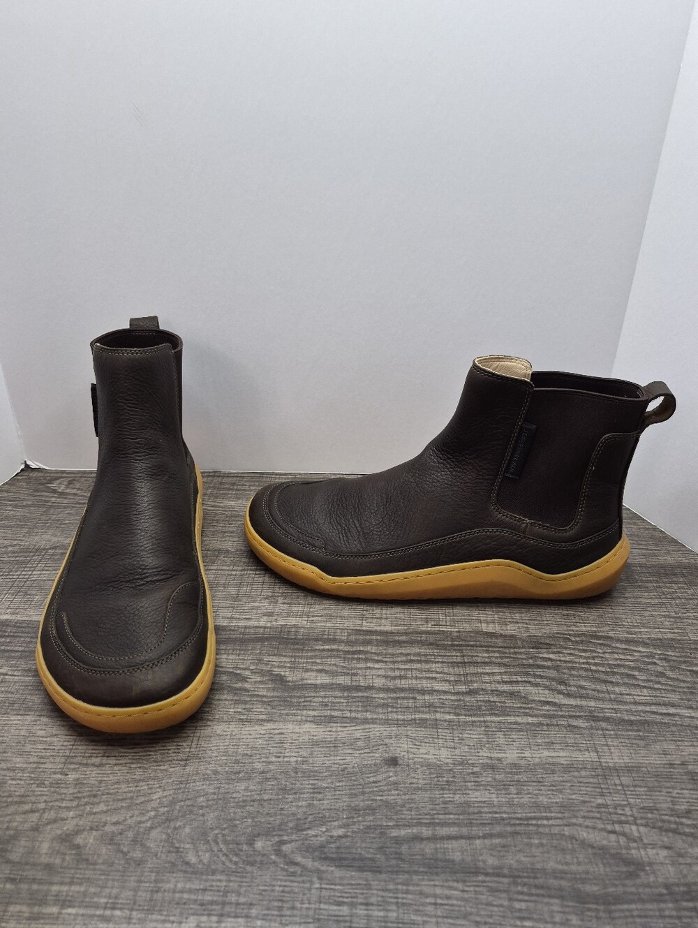 VivoBarefoot Gobi Chelsea Barefoot Leather Boots Brown Women's 40EU 9 US